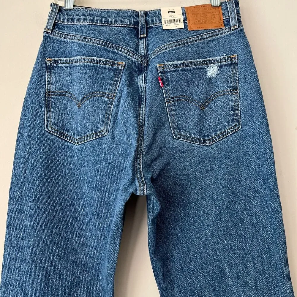 Levi's Premium 70s High Flare Distressed Jeans Blue 29